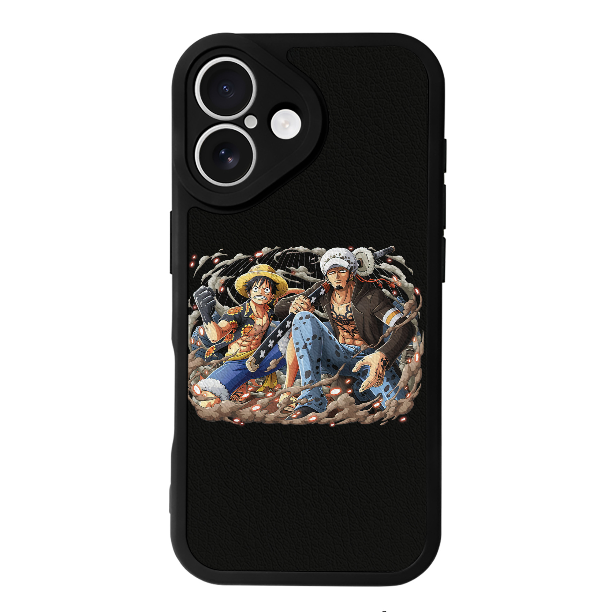（画像用） ワンピース モンキー・D・ルフィ ONE PIECE Monkey D. Luffy 【iPhone 16シリーズ対応】シリコンスマホケース（レザー調） 材質：シリコン